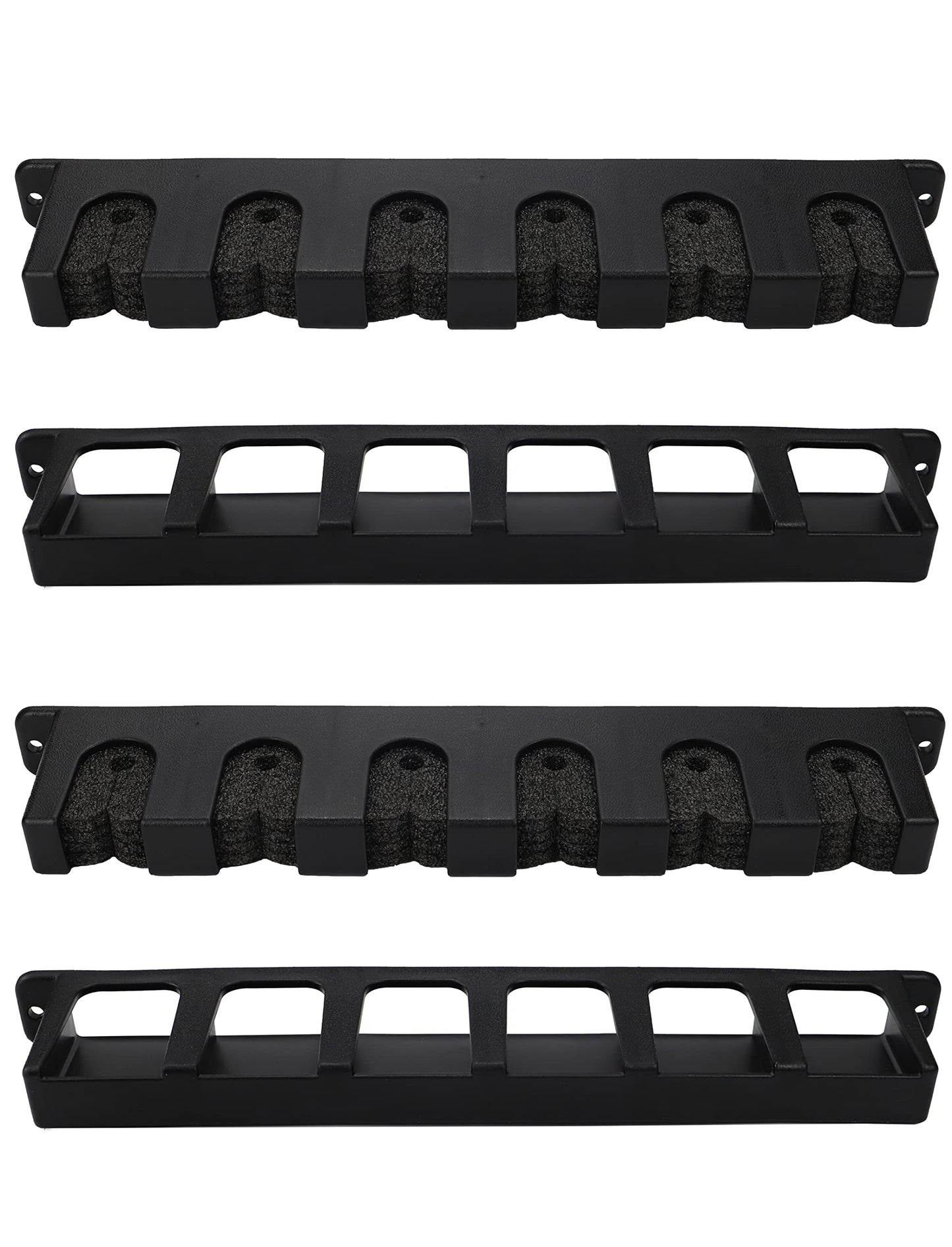 Ducurt Horizontal Fishing Rod Rack Holders Wall-mounted Fish Pole Holder for Garage & Boat 6-Rod Storage Racks -1 Pair Rod Holder Rod Holder (2 Pair Vertical Black)