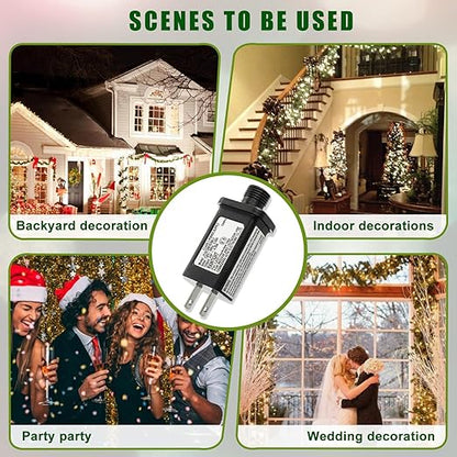 24V 7.2W LED Transformer Replacement Class 2 Power Supply for Christmas String Light Inflatable Decorations LED Controller IP44 Waterproof Low Voltage