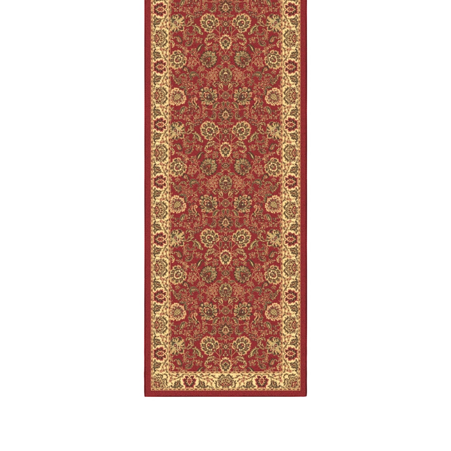 Ottomanson Accent Rug – Non Slip Low Pile Small Rug for Entryway, Bedroom, Bedside & Coffee Table Areas, 2'7" x 4', Red Oriental
