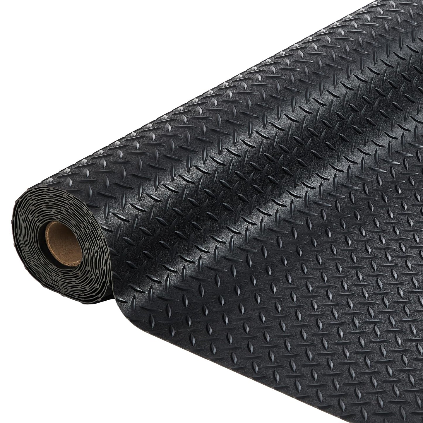 7.8 x 18 FT Garage Floor Mat, ExploreHorizon 2.8mm Thickened Flooring Roll Diamond Plate PVC Rubber Trailer Mat, Non-Slip Floor Protector Mat for Garage, Warehouse, Gyms, Trailer, SUV