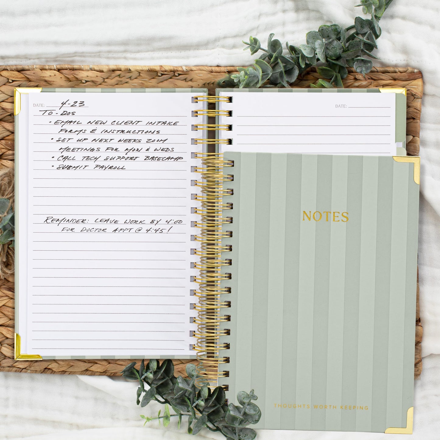 Aesthetic Thick Spiral Notebook With Tabs - Premium Journal For Women Size B5 - College Ruled Note Book With 300 Lined Pages and Dividers - Perfect For Writing And Staying Organized at Work or School
