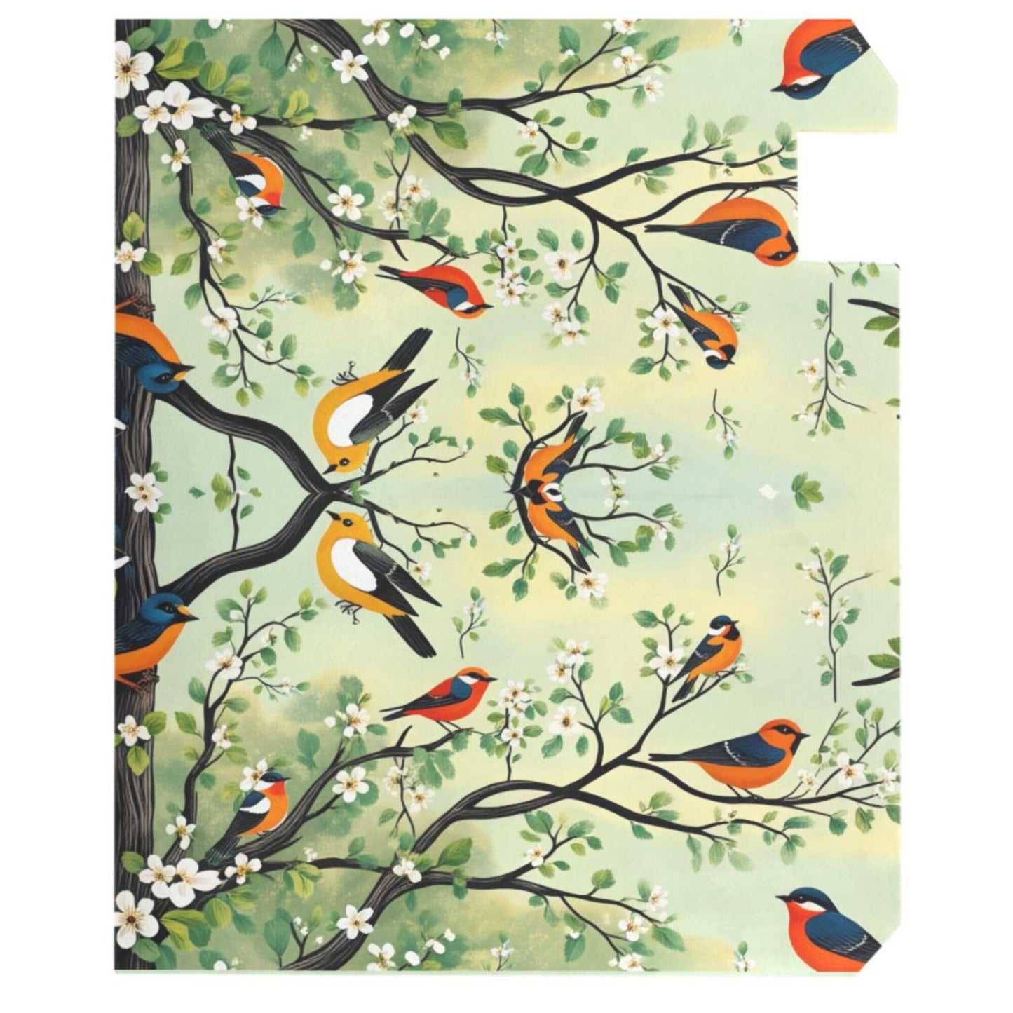 Wamika Spring Flowers Magnetic Mailbox Covers Cherry Blossoms Birds Mailbox Cover Over Size Full Magnet Garden Yard Porch Mail Boxes Cover Holiday Decorations 25" L x 21" W