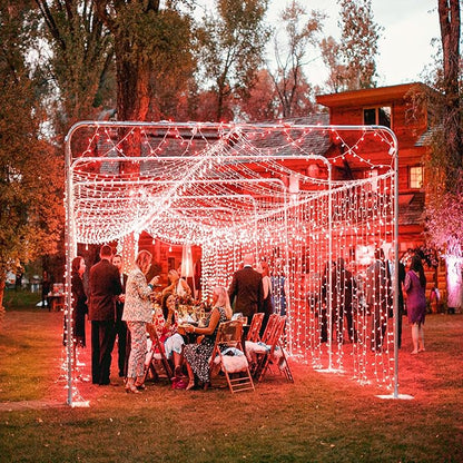 500 LED Red Christmas Lights, 165ft Red String Lights 8 Modes Clear Wire, Connectable Waterproof Plug in Twinkle Fairy Light for Tree Bedroom Indoor Outdoor Christmas Decorations