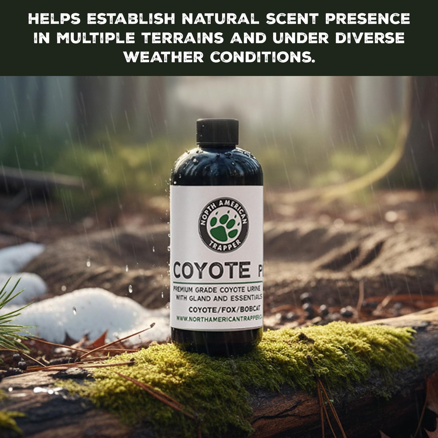 North American Trapper Coyote Plus – Gland, Urine & Oil Blend – 16 oz Premium Canid Scent Base for Outdoor Use and Wildlife Management