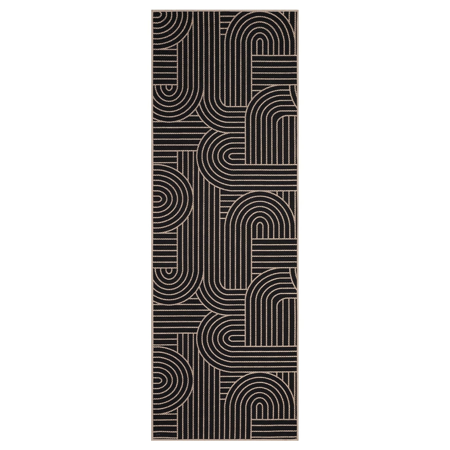 GarveeHome Easy Jute 2x8 Modern Rainbow Runner Rug for Hallway Kitchen Bedroom Non Slip Indoor Outdoor Runner Door Mat for Laundry Porch