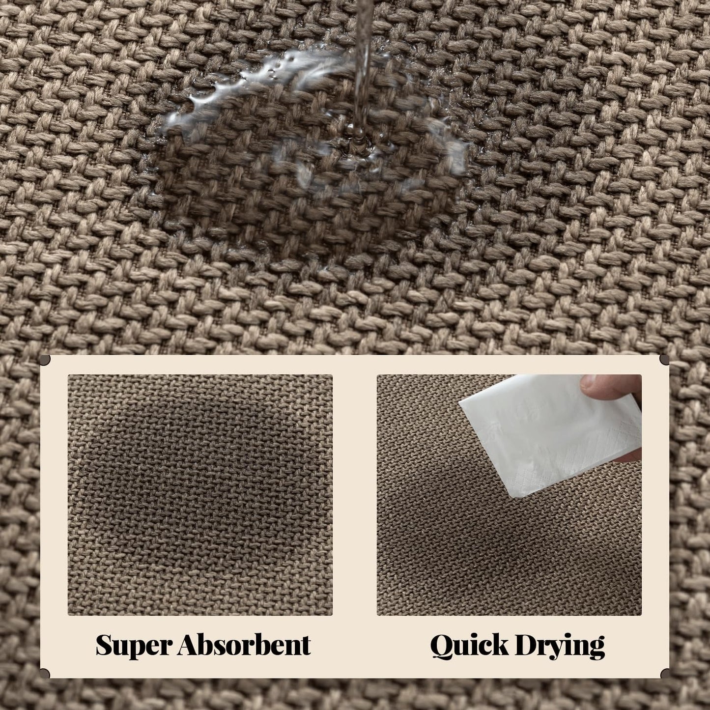 AREDO Thick Memory Foam Bathroom Mat, Soft Absorbent Polyester Bath Rug Quick Dry, Non Slip Shower Floor Rugs with Rubber Backing, Machine Washable (Camel, 24" x 16")