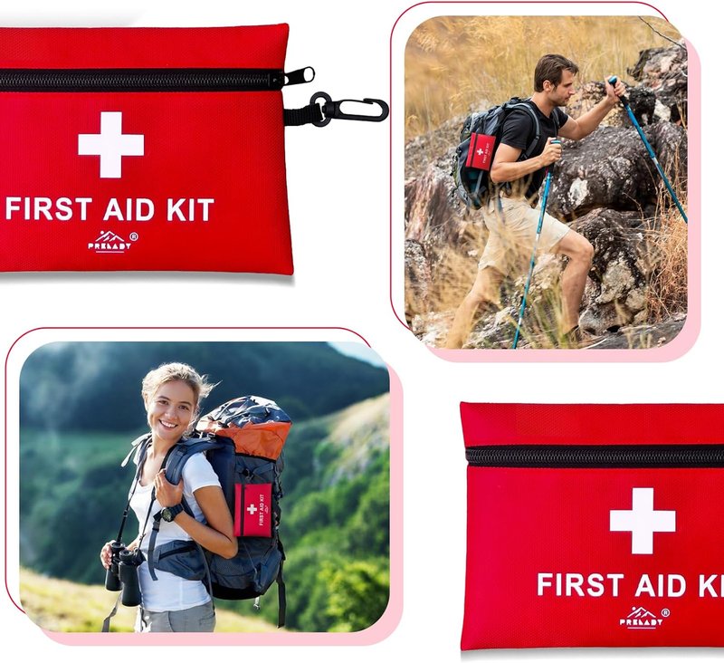 Travel Size First Aid Kit - 152 Pieces, TSA Approved Mini Med Kit for Home, Car, Camping, Sports & Office