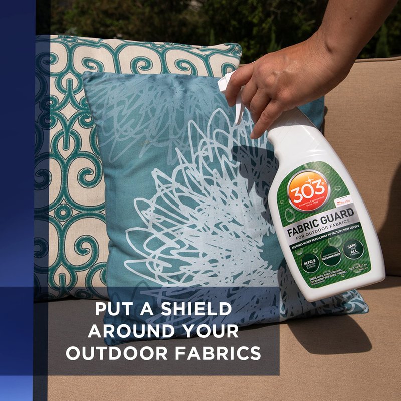 303 Products Fabric Guard, Water Repellent Spray for Outdoor Fabrics – Protects Upholstery, Cushions & Canvas, Stain Protection, Sunbrella Recommended, 16 oz