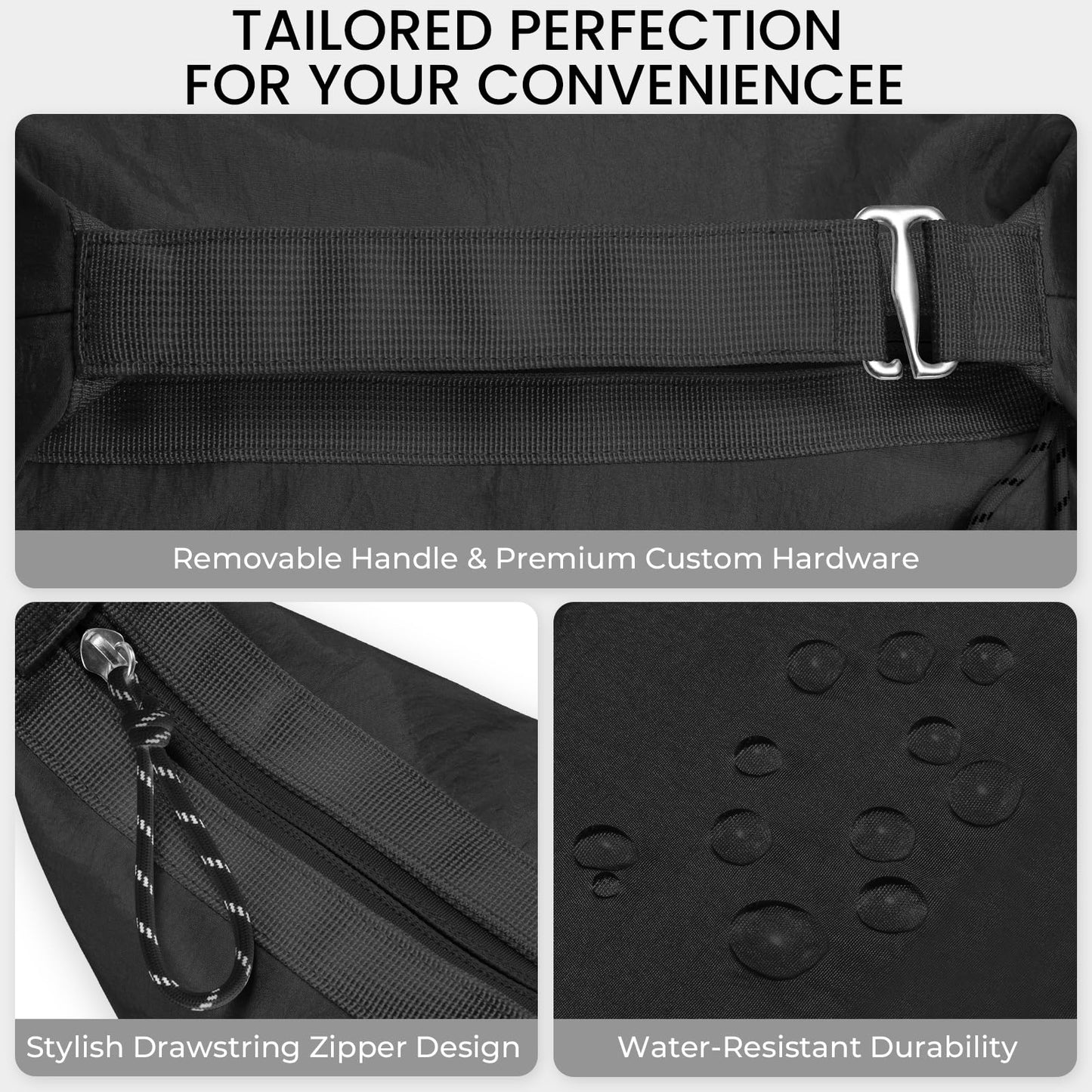 HauteHues Travel Makeup Bag for Women Large Capacity Cosmetic Handheld Portable Organizer Large Opening Waterproof Storage Toiletry Bags Black