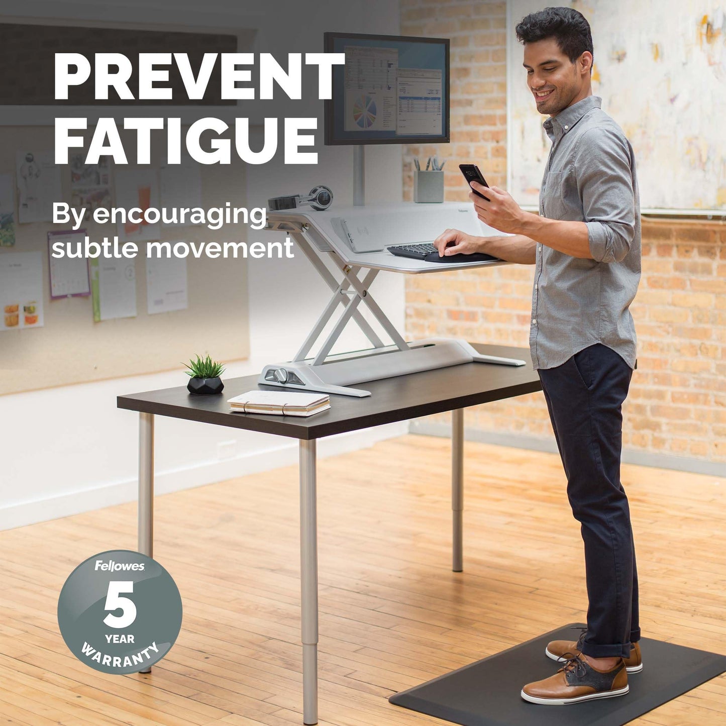 Fellowes Anti-Fatigue Wellness Mat (8707002), Black