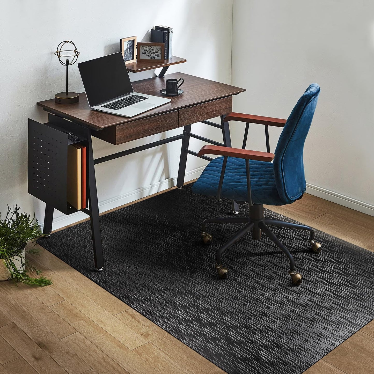 Office Chair Mat, TYDLE 59"x75" Large Chair Mat for Hard Floor, Vinyl Mat for Gaming Chairs, Slip Resistant Rolling Computer Under Desk Mat for Hardwood Floor, Black