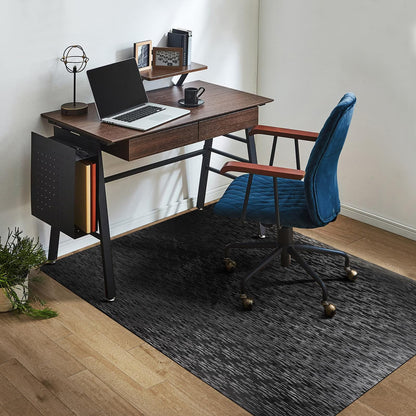 Office Chair Mat, TYDLE 59"x75" Large Chair Mat for Hard Floor, Vinyl Mat for Gaming Chairs, Slip Resistant Rolling Computer Under Desk Mat for Hardwood Floor, Black