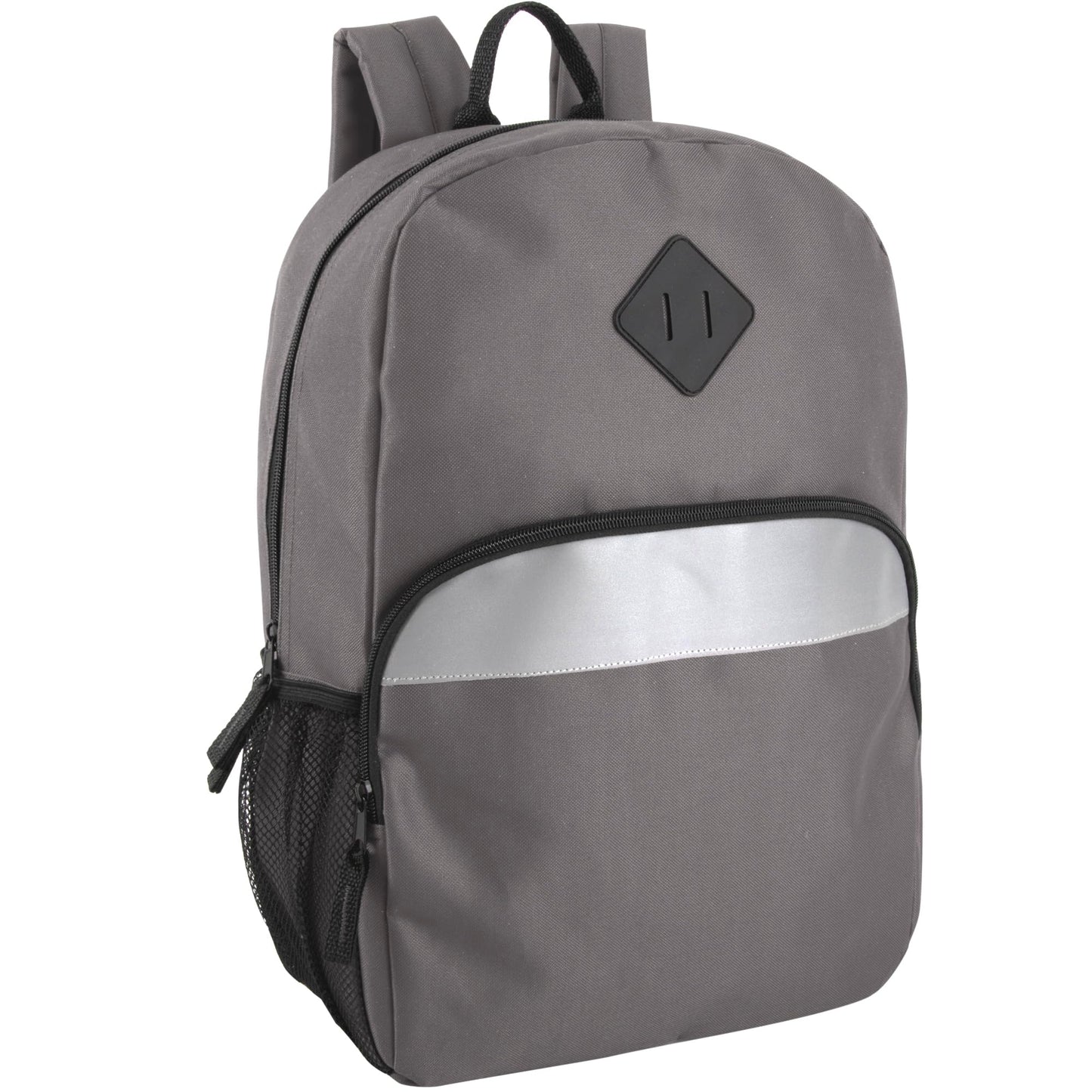 Trail maker Bulk Kids Reflective Backpack Wholesale 24 Pack Backpacks with Side Pockets, Padded (10 Colors Pack)