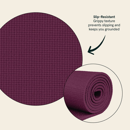 Retrospec Pismo Yoga Mat w/Nylon Strap for Men & Women - Non Slip Exercise Mat for Yoga, Pilates, Stretching, Floor & Fitness Workouts, .5mm Thick, Easy to Clean