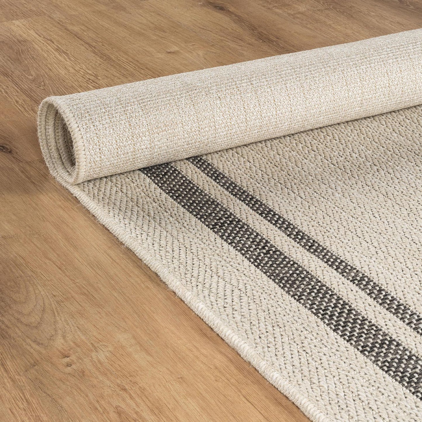 Beverly Rug Easy Jute Bordered Rug 8x10 Washable Durable Indoor Outdoor Area Rugs for Living Dining Room Patio Office Stain Resistant Non Shedding Casual Indoor Outside Carpet 8 x 10 Off-White