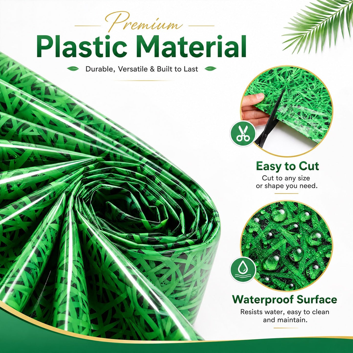 Timgle Disposable Grass Plastic Carpet Runner Indoor Outdoor Faux Grass Rug for Floor Patio Lawn Balcony Birthday Wedding Theme Prom Decor(3.28 x 32.8 ft)
