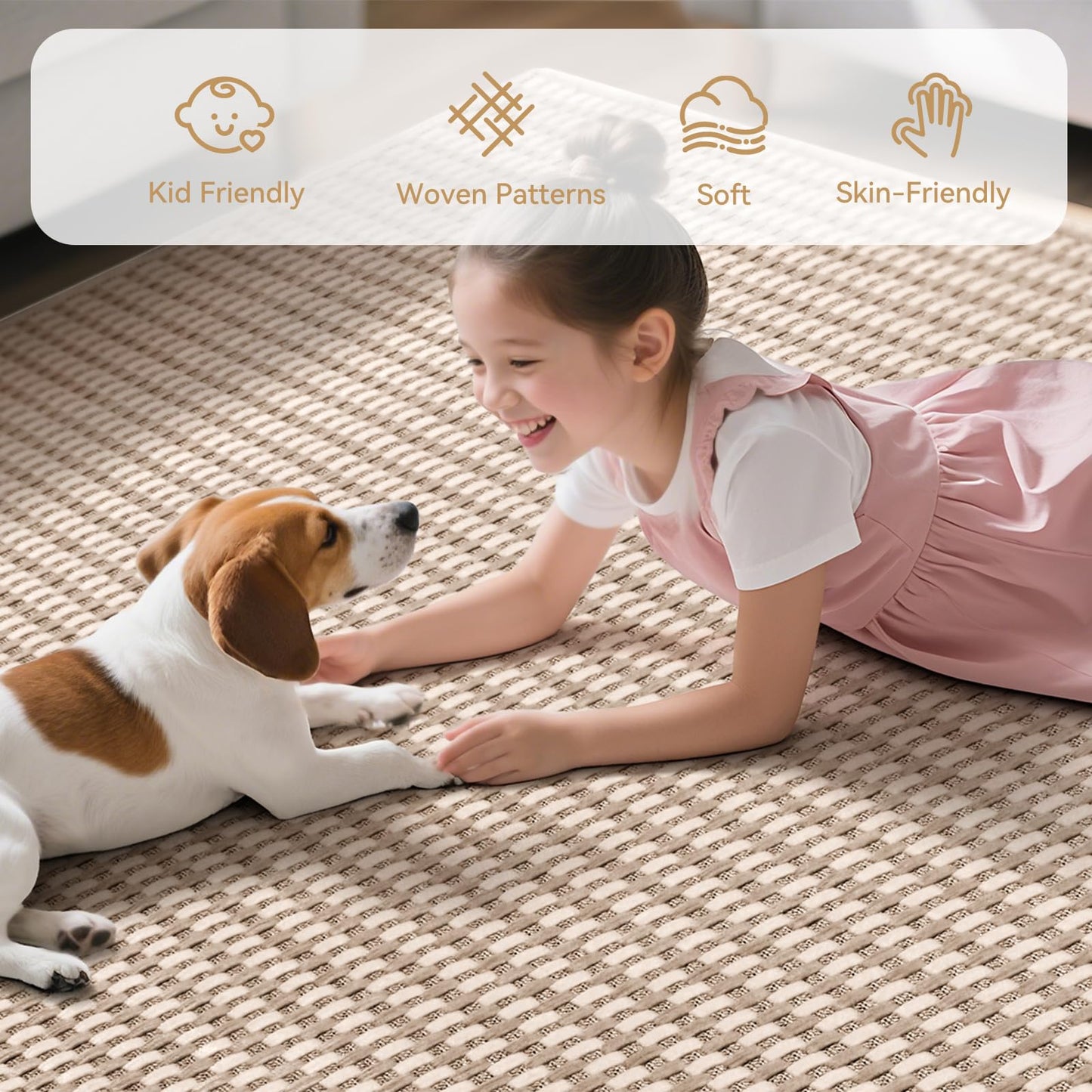 YDKGL 2x6 ft Kitchen Runner Rug Mat Non Slip Boho Woven Hallway Runner Washable, Soft Long Entryway Laundry Hall Floor Runners Rugs Carpet for Indoor Backdoor Bedroom Kitchen Living Room, Brown
