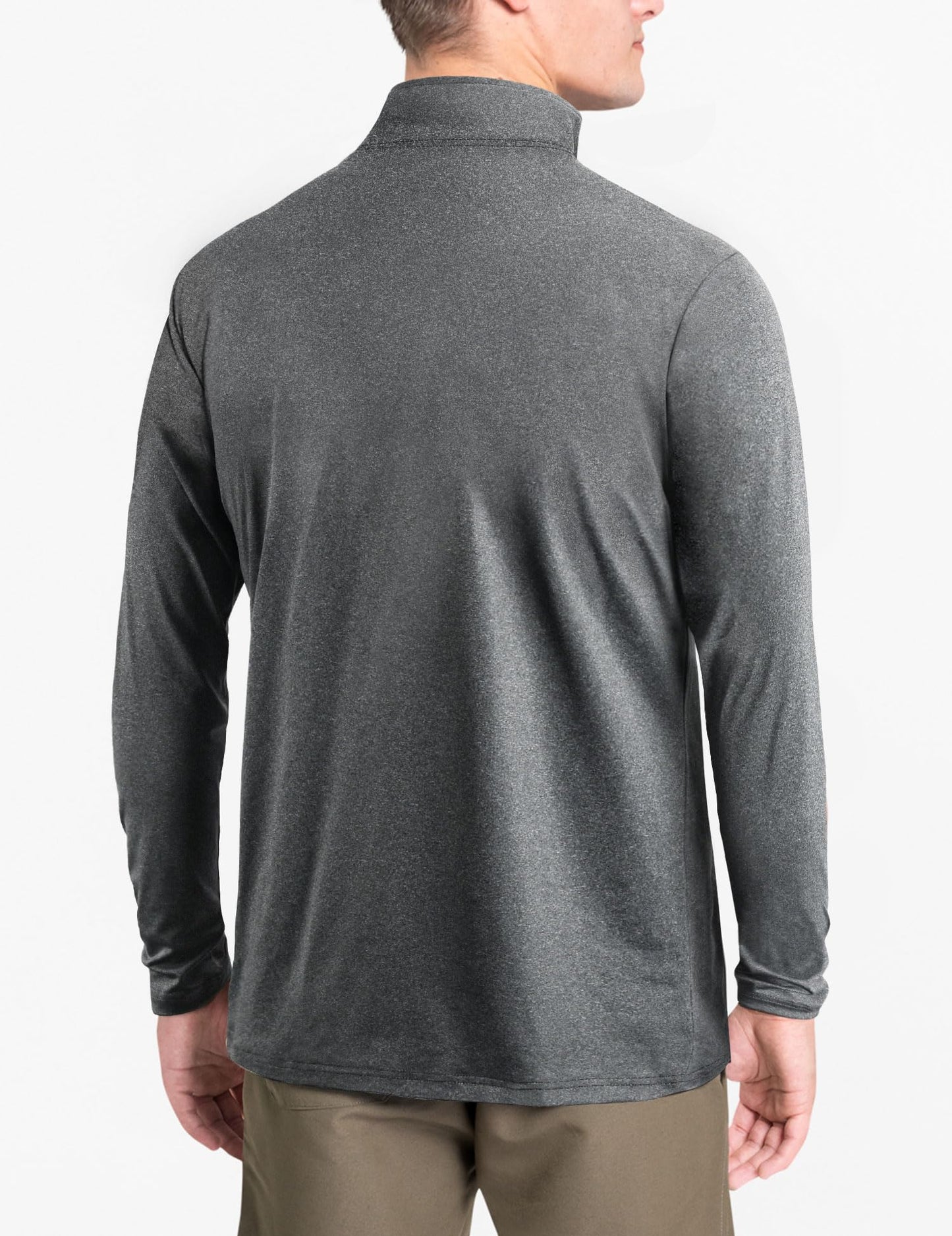 3Pack Quarter Zip Pullover Men 1/4 Zipper Sweatshirts Dry- Fit Long Sleeve Running Athletic Golf Work Out Gym Fishing Shirt Quick Dry Outdoor Active Sports Shirts Gray L