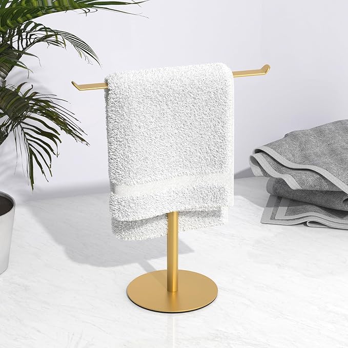 Gold Hand Towel Stand, T-Shape Hand Towel Holder