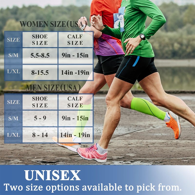 CHARMKING Compression Socks for Women & Men (8 Pairs) 15-20 mmHg Graduated Copper Support Calf Socks are Best for Pregnant, Nurses - Boost Performance, Circulation, Knee High Wide Calf(L/XL, Multi 17)