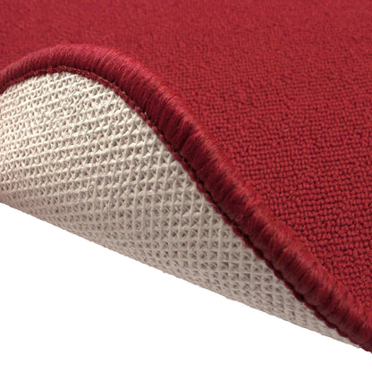 Ritz Solid Accent Rug: 18" x 30" Stain Resistant Kitchen or Living Room Floor Mat, Latex Backing, Machine Washable, Red