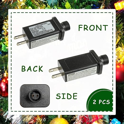 12V 8.4W LED Transformer Replacement Class 2 Power Supply for Christmas String Light Inflatable Decorations LED Controller IP44 Waterproof Low Voltage
