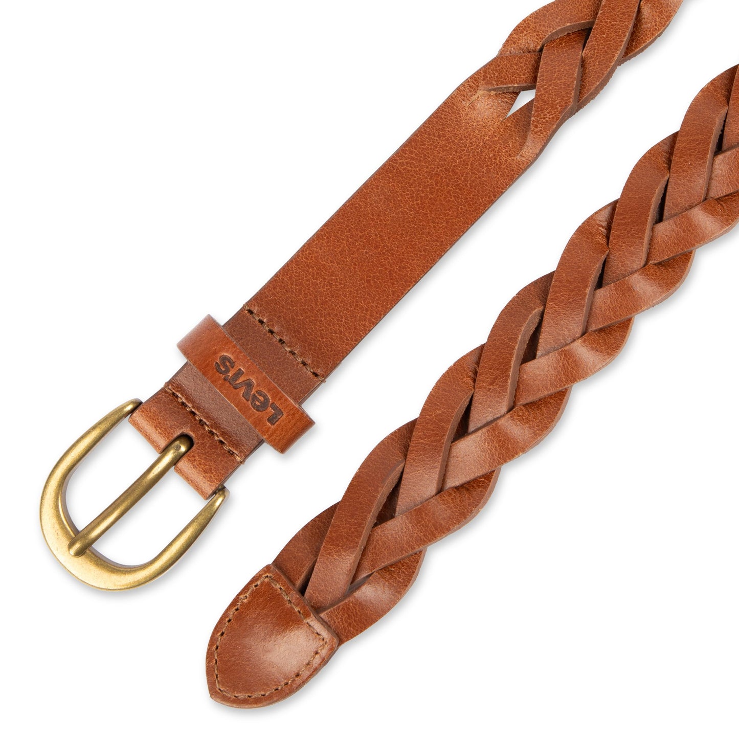 1" BRAID W/HARNESS BUCKLE AND LOGO LOOP LEATHER BELT