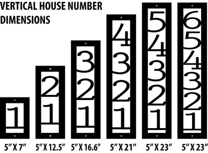 Custom Address Marker - Vertical House Number - Metal Address Sign - House Numbers for Outside - Address Signs for Houses