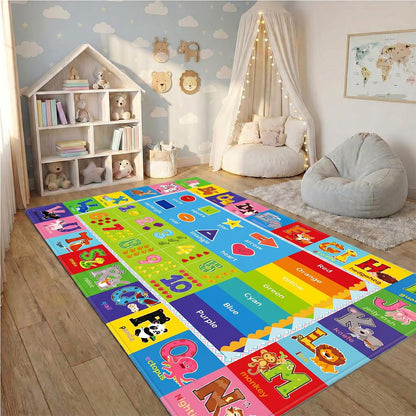 ABC Carpet,Kids Carpet for Playroom, Classroom Floor Play Mat for Kids,Preschool Rugs wtih ABC, Numbers, Animals, Extra Large Thick (59X39.4 Inch)