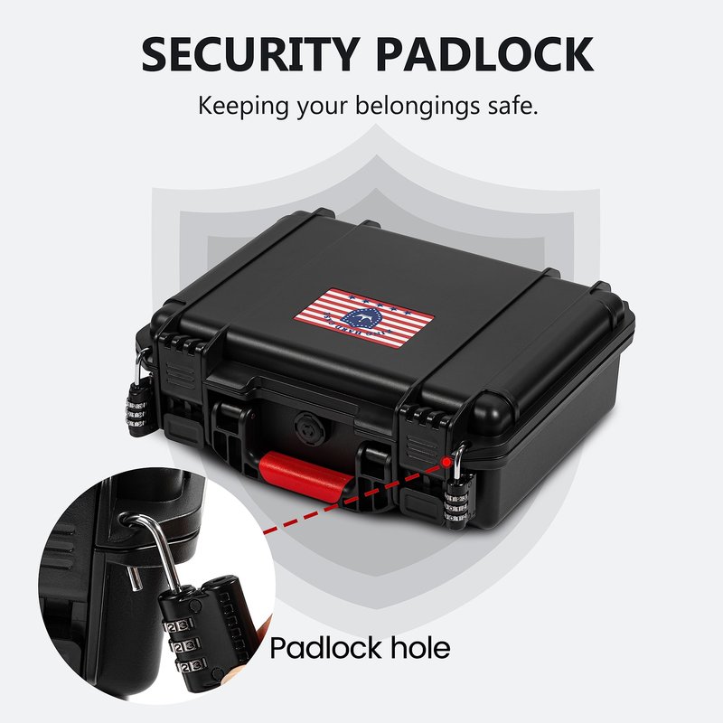 Kinghardcase Hard Gun Case Handguns for Glock Case Waterproof Pistol Case With Foam TSA Approved handgun case for GLOCK G17/G19/G43/G20/G21/G22/G23/G31/G32/G37/G38/G45 Pistol Accessories