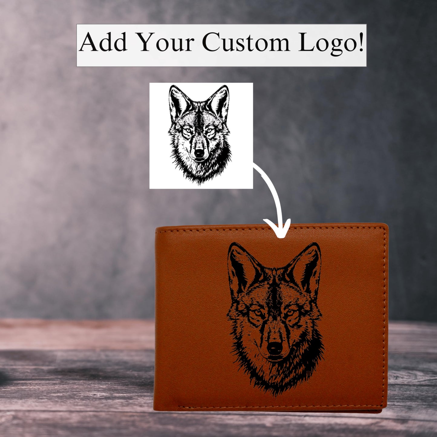 Premium Engrave Personalized Leather Wallet for Men, Custom RFID Blocking, Great Gift for Him, Husband, Dad, Anniversary, Groomsman, Son, Grandpa, Boyfriend, Wedding