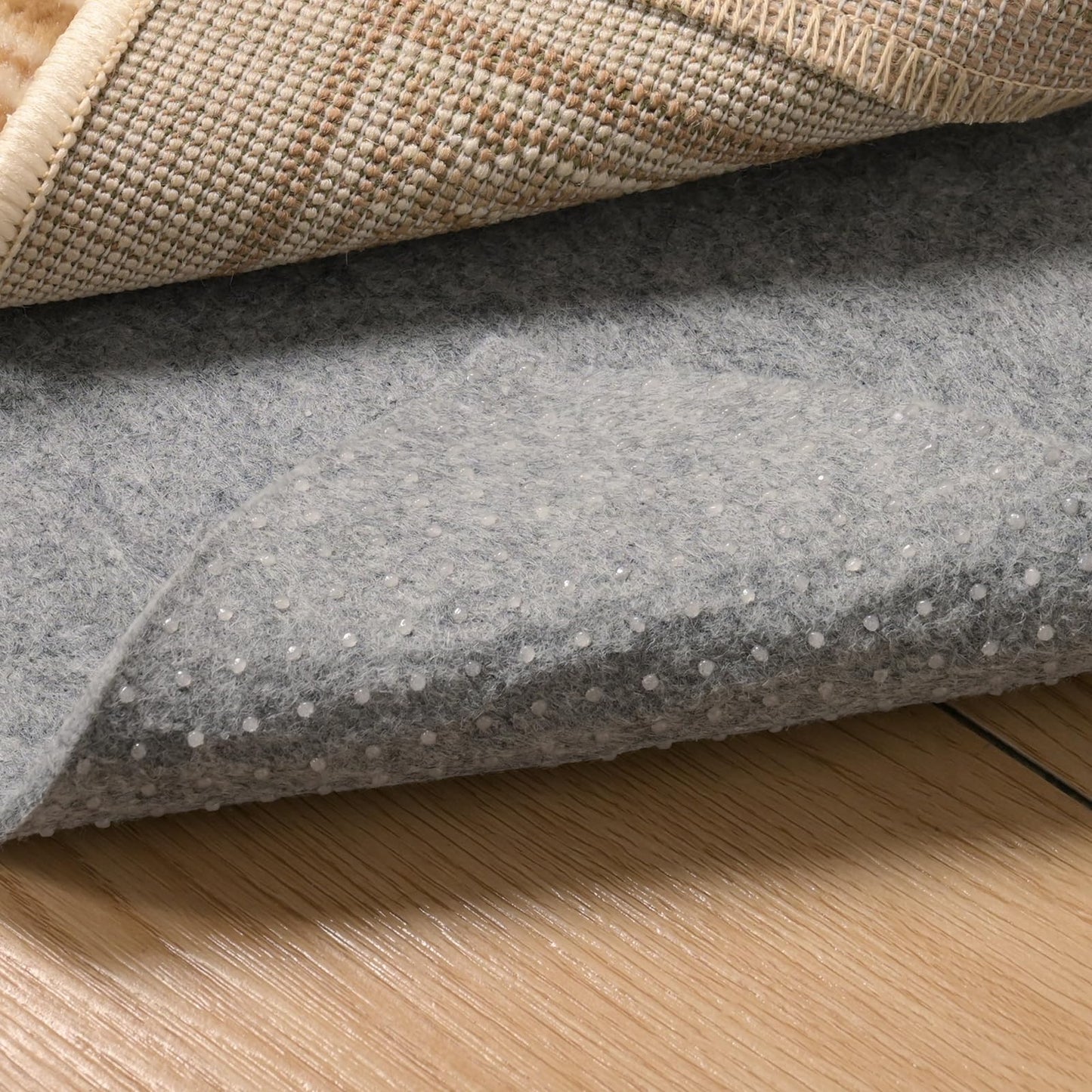 QJHOMO Non Slip Rug Pad 2x4 Feet Carpet Padding, Under Rug Padding Cushioned for Hardwood Floors, Thick Felt Cushion Carpet Pads for Area Rugs Non Skid Backing Runner Rug Mat