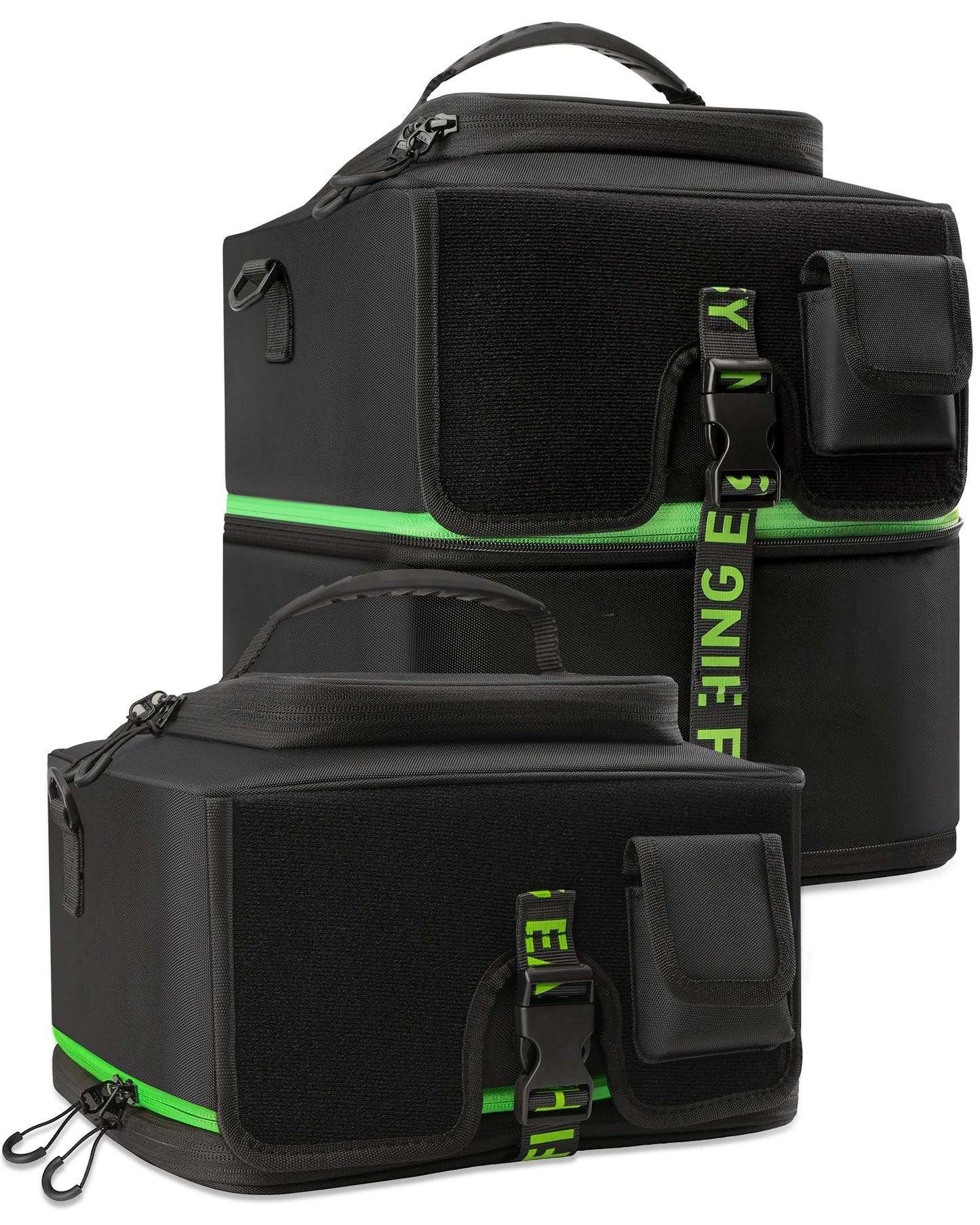 Booms Fishing Expandable Reel Bag - Double Layer Hidden Storage Case for 8 Reels - Protective Compartment, DIY Space for Tackle and Equipment - RC4 Cover