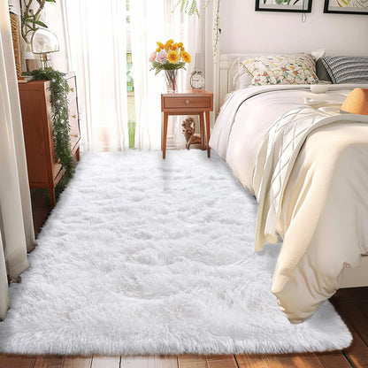 Awaytail 8x10 Carpet Fluffy Rug for Living Room - Large Nursery Thicked Fuzzy Plush Rug for Bedroom 8x10 Area Rugs White