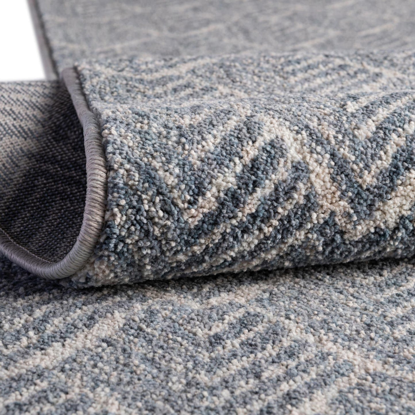 Unique Loom Eco Trellis Collection Area Rug - Osage (Rectangular 5' 3" x 8' 0", Harbor Blue/Ivory)