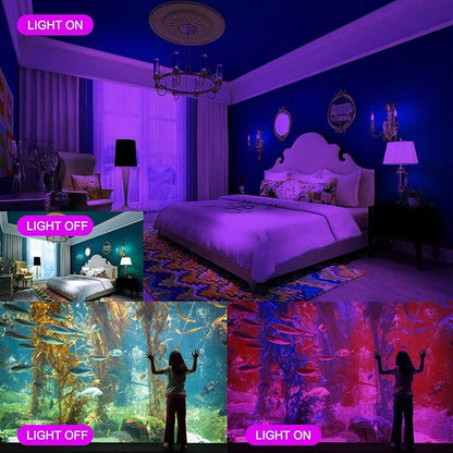Black Lights 100W LED Black Purple Lights Flood Light with Plug(6ft Cable) for Blacklight Party, Stage Lighting, Aquarium, Body Paint, Fluorescent Poster, Neon Glow in The Dark Night