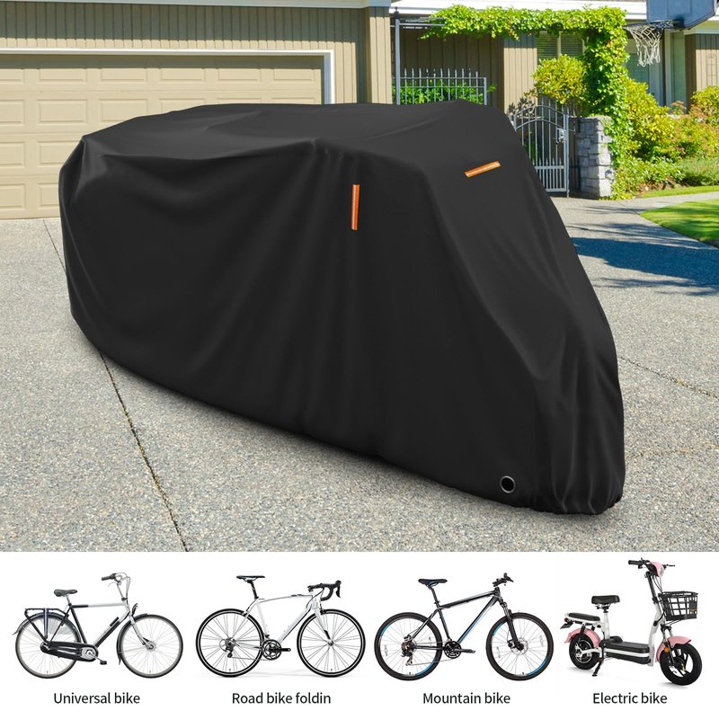 AKEfit Bike Cover, Waterproof Outdoor Bicycle Cover Rain UV Snow Proof with Anti-theft Lock Hole Outside Bike Storage Covers for Mountain Road Electric City Bike-L for 1 Bike