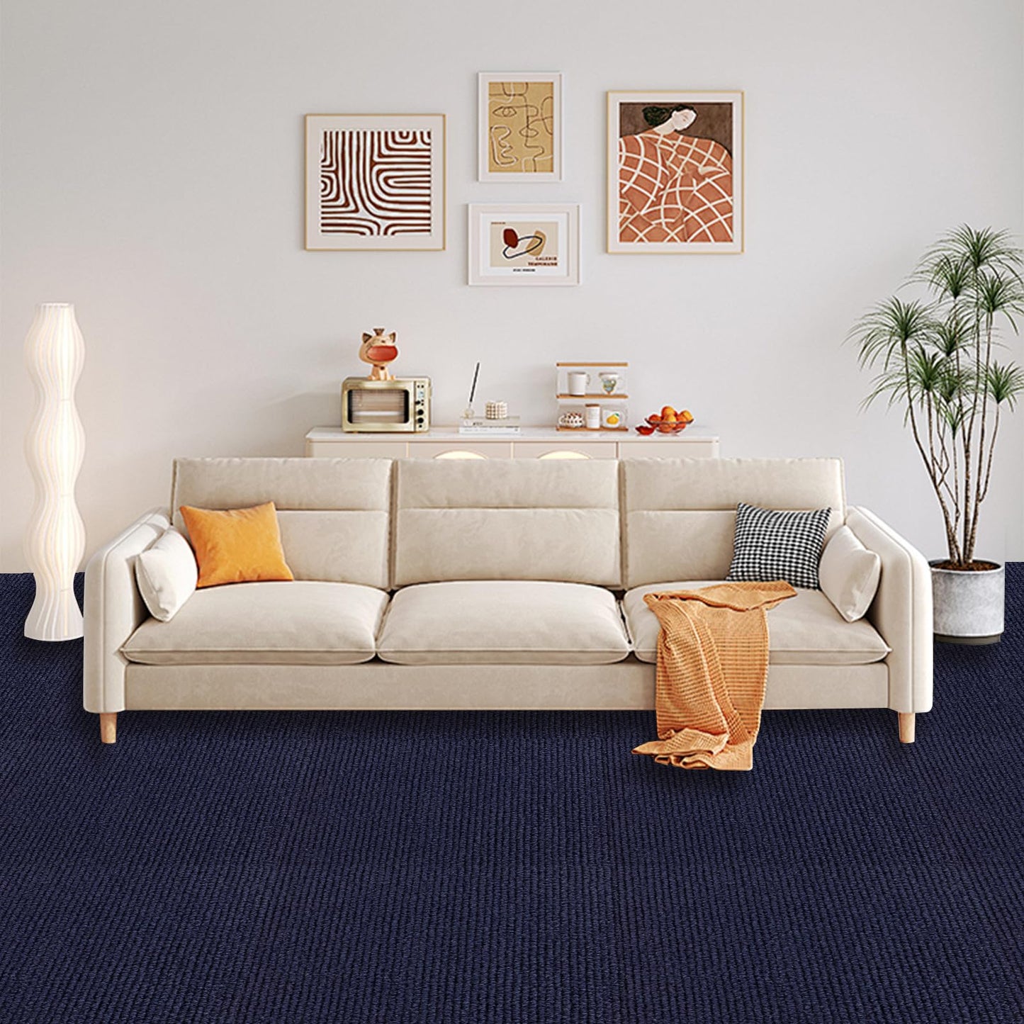 36 Pack Peel and Stick Carpet Tiles Squares 12" x 12" Self Adhesive Carpet Tiles Soft Padded Carpet Floor Tile for Office, Living Room, Bedroom,Dining Room