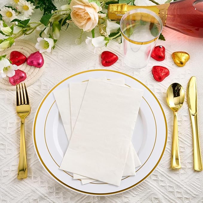 200 Pack Paper Napkins Disposable Guest Towels, Absorbent Paper Hand Towels