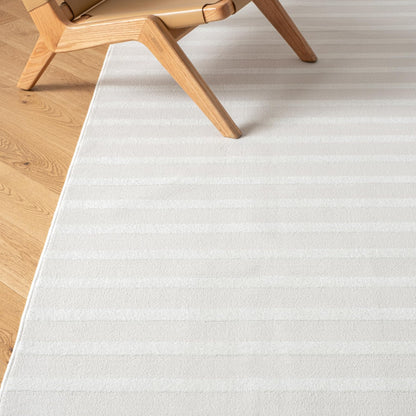 Revival Rugs Staves 8'x10' Area Rugs for Living Room Bedroom Dining Room - Washable, Oeko-TEX Certified, Cream