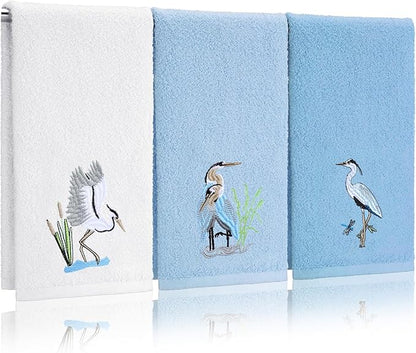 3 Pack Heron Coastal Hand Towels