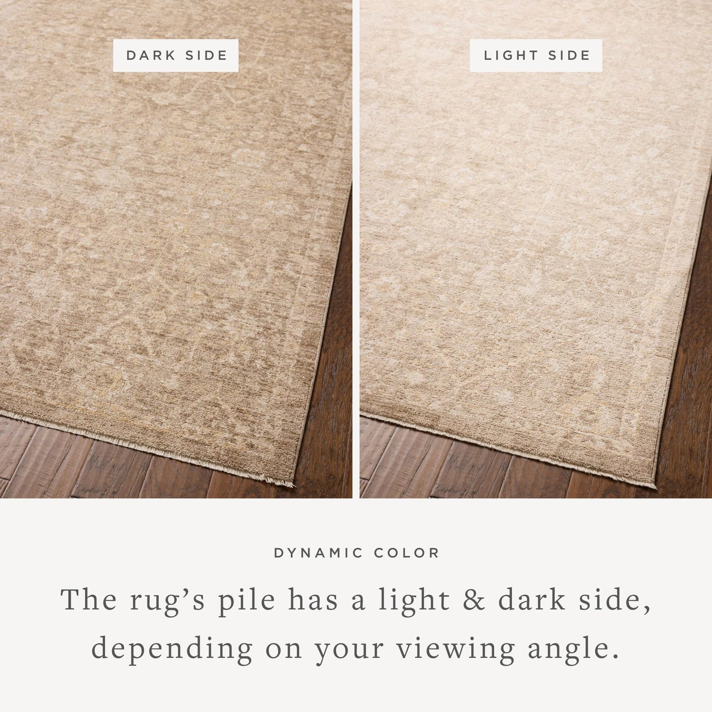 Loloi Chris Loves Julia Palma Collection PLM-01 Bark/Natural 5'-3" x 7'-6" Area Rug Vintage Style Boho Living Room Bedroom Carpet