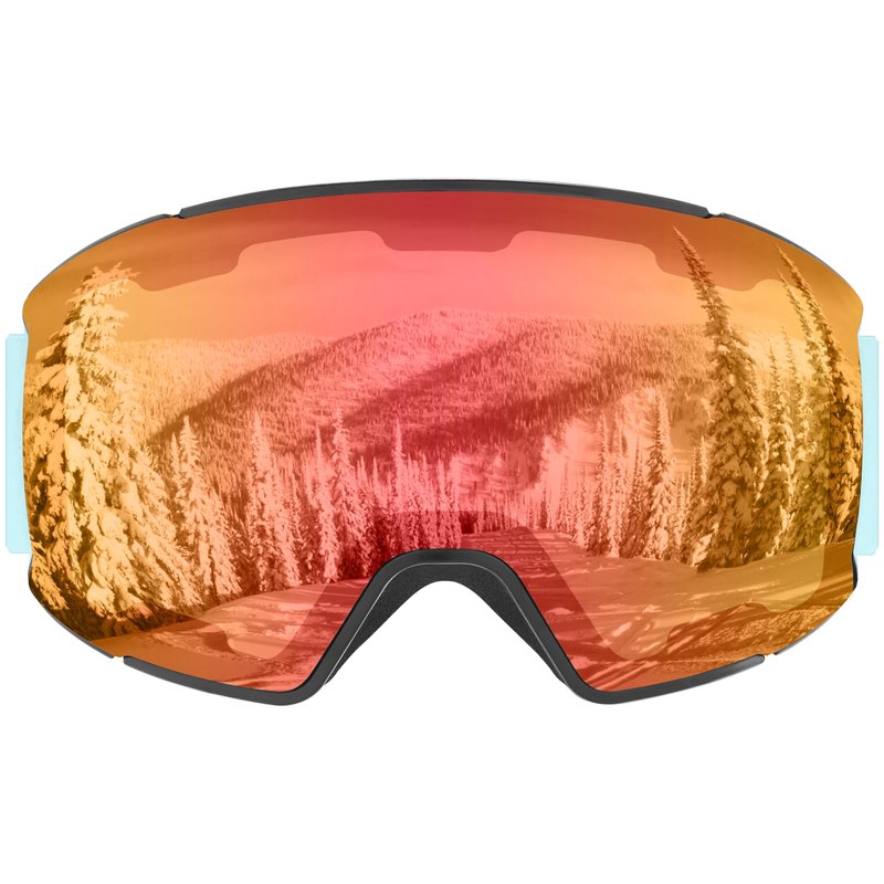 Retrospec Zenith Ski Goggles for Men and Women Over Glasses, UV Protection, Anti-Fog, Scratch Resistant Snow Goggles for Skiing and Snowboarding