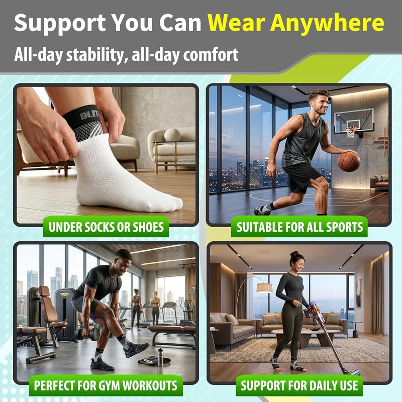 Compression Socks for Plantar Fasciitis & Achilles Tendonitis - Ankle Brace with Arch Support | Blue S-M