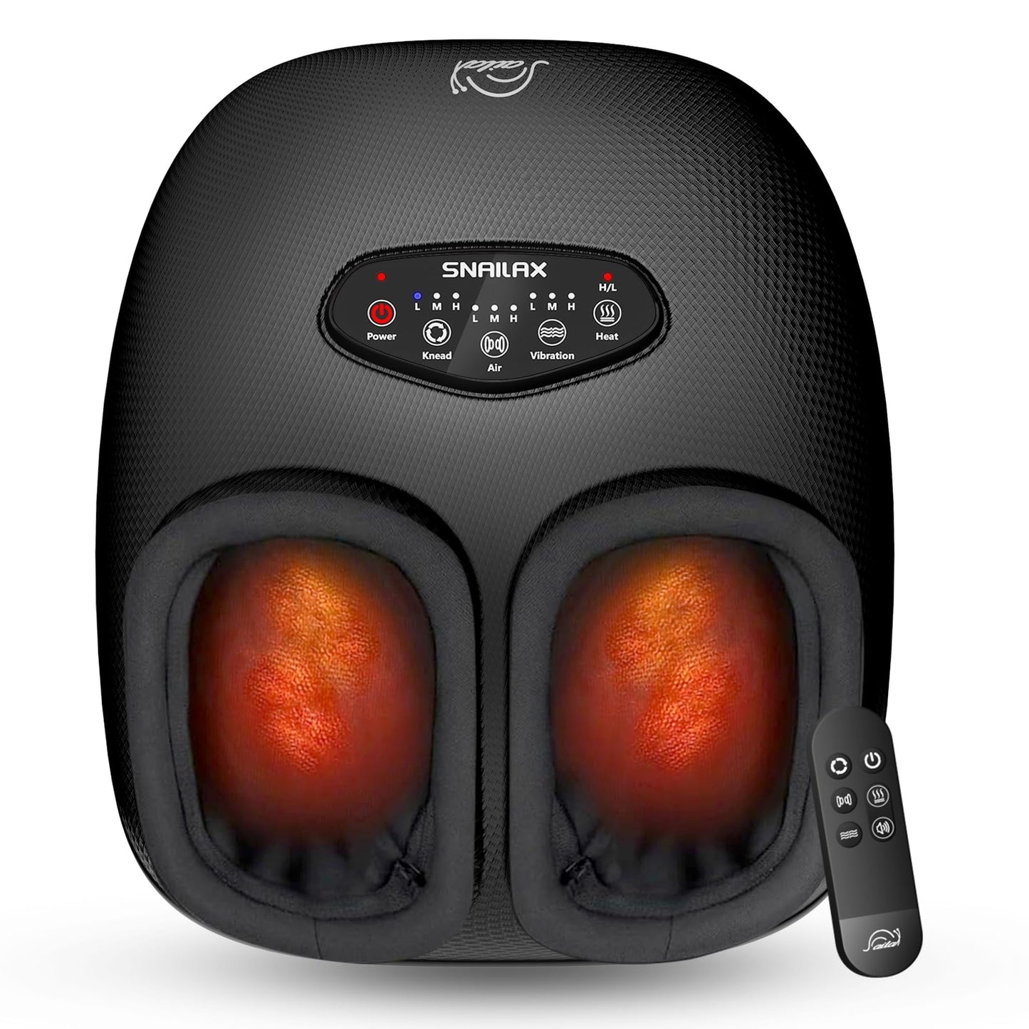 Snailax Shiatsu Foot Massager with Heat, Deep Kneading, Compression, Vibration, Electric Feet Massage Machine for Plantar Fasciitis,Neuropathy,Foot Warmer,Remote Control,Size 13,Gifts