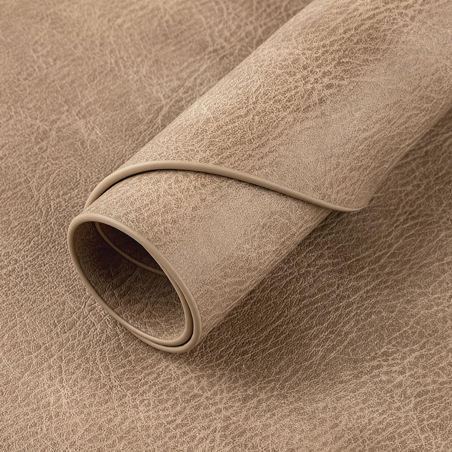 ADRIMER Placemats, Heat Resistant Oval Placemats Set of 4 Washable 12 x 17 Inch, Waterproof Table Placemats Set of 4, Wipeable Faux Leather Placemats for Kitchen, Dining Room, Apricot