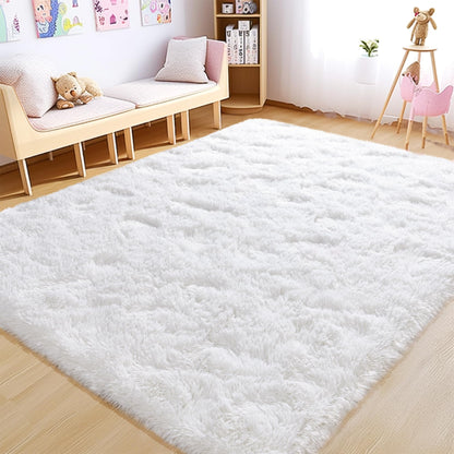 Awaytail 8x10 Carpet Fluffy Rug for Living Room - Large Nursery Thicked Fuzzy Plush Rug for Bedroom 8x10 Area Rugs White