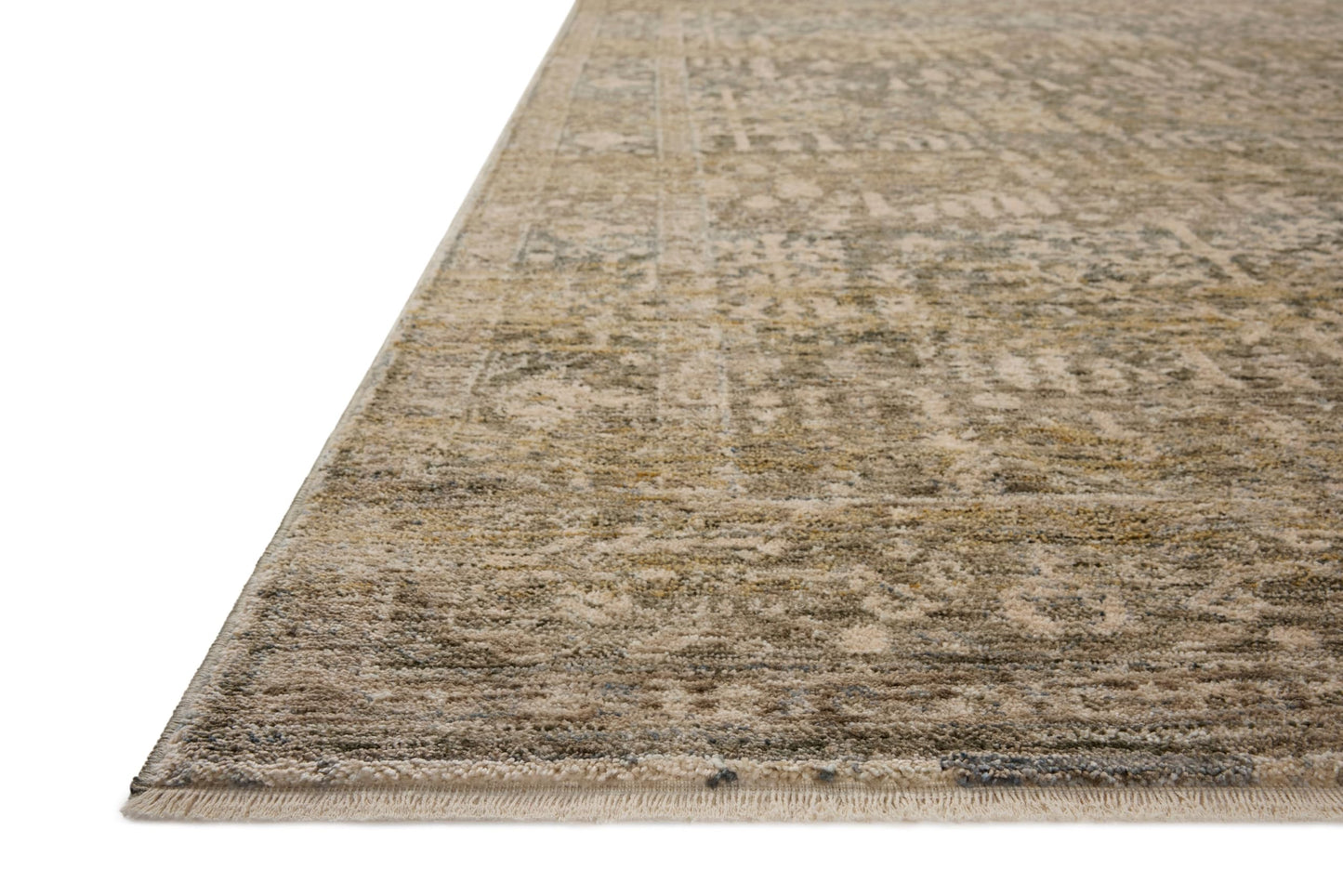Loloi Magnolia Home by Joanna Gaines Junie Collection JUE-02 Moss/Natural 6'-7" x 9'-10", .38" Pile Height, Area Rug