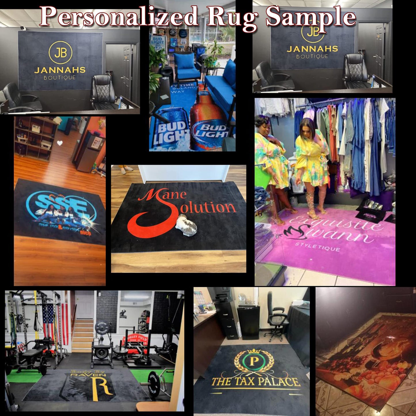 Made in USA-Floor Rugs Mat Custom Add Your Own Logo/Text/Photo Here Modern Carpet for Home Garden Office Decoration Area Rug(31x20inch, 84x60inch)