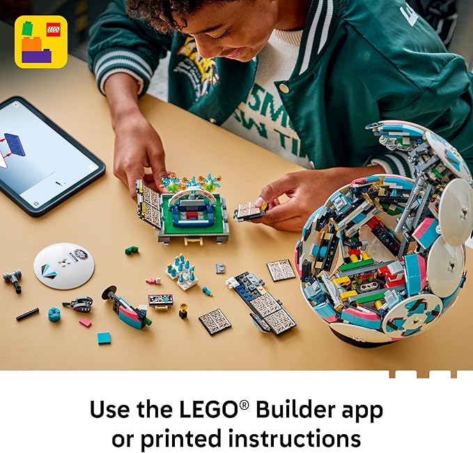 LEGO Editions Soccer Ball - Building Toy for Kids - Collectible Sports Decor for Boys &amp Girls Ages 10+ - Includes Micro Stadium - Gift Idea for Birthdays - 43019